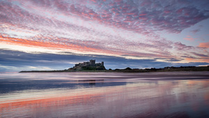 Bamburgh Castle Dawn by Martin Tomes